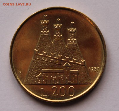 Сан Марино 200 лир 1987. ТИРАЖ - 143 000 - 4