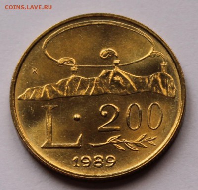 Сан Марино 200 лир 1989. ТИРАЖ - 1 037 000 - 5