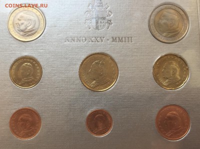 Ватикан набор евро 2003г буклет, до 31.01.19г - IMG_6129