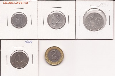 Литва 1991-1999. 5 монет. до 31.01.19 до 22-00 мск - Литва.