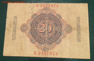 Германия - 20 марок 1910 с рубля 28.01.2019 22:00 - 20 марок