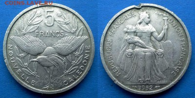 Новая Каледония - 5 франков 1952 года до 2.02 - новая каледония 5 франков 1952 года