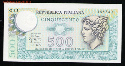 ИТАЛИЯ 500 ЛИР 1979 UNC - 1 001