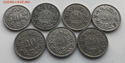 Швейцария 18 монет от 1 франка до 1 раппена 19-20 в до 29.01 - 4781C7D7-5761-4F8F-8838-A80B60728483