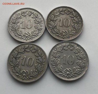 Швейцария 18 монет от 1 франка до 1 раппена 19-20 в до 29.01 - 60499193-79E8-4C32-84FD-C854A2B1B87E