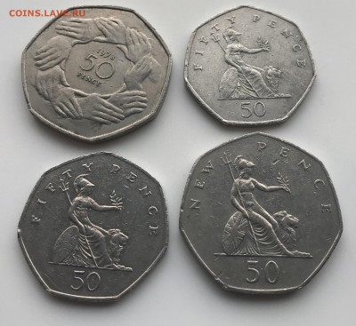 Великобритания 4 монеты по 50 пенни до 21.30 29.01.2019 - EDD8C7CB-E813-48B4-8C13-C4974D1B3017