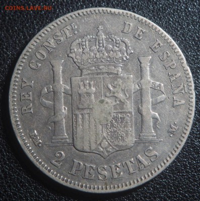 Испания 2 песет 1879 до 28.01.2019 в 22.00 - P9070222