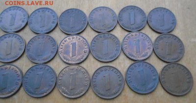 1 пфенниг 30 шт. Рейх. 1937,38,39. Фикс. до 22.00  31.01.19 - 4ы