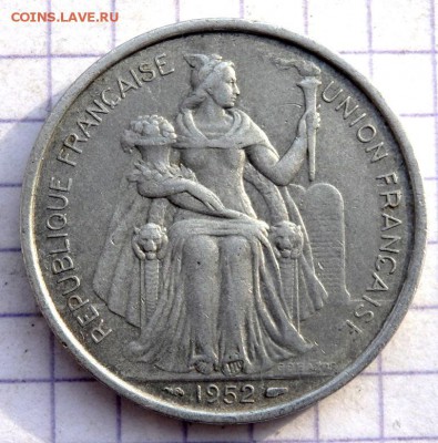 Новая Каледония 5 Франков 1952 года до 29.01.19 22-00 - P1270327.JPG