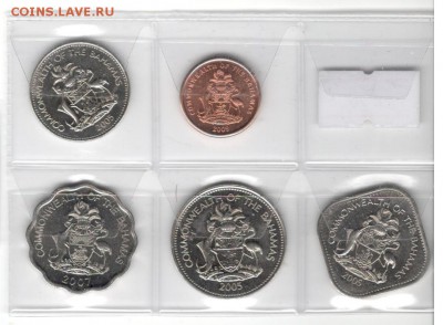 Набор монет Багамских островов, 5 монет. - Багамы 2