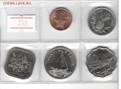 Набор монет Багамских островов, 5 монет. - Багамы 1