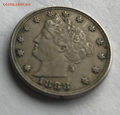 США 5 центов 1888 XF до 21.30 29.01.2019 - F09BECD9-38E7-4710-AD38-E536B8131194