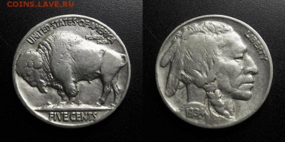 МОНЕТЫ МИРА 01-19 - США – 5 центов (1934) «Бизон; индеец» №1