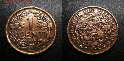 МОНЕТЫ МИРА 01-19 - Нидерланды – 1 цент (1926) бронза №1