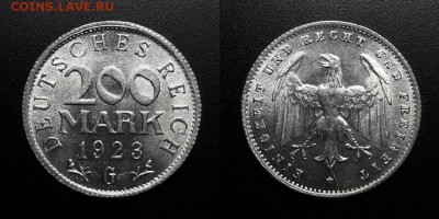 МОНЕТЫ МИРА 01-19 - Германия – 200 марок (1923 G) №1