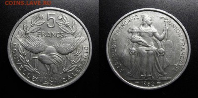 МОНЕТЫ МИРА 01-19 - Новая Каледония - 5 франков (1952) «Птица кагу»