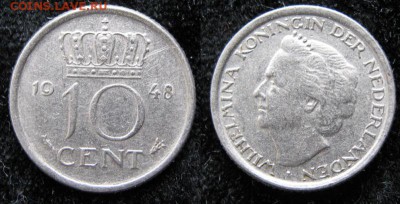 Нидерланды 10 центов 1948 до 02-02-19 в 22:00 - Нидерланды 10 центов 1948     1094