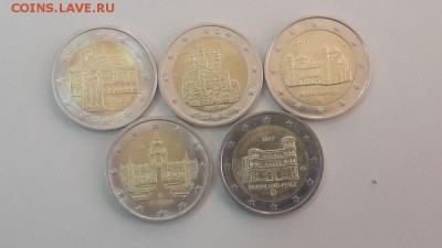 2евро Земли Германии 5шт разные, до 03.02 - Ч 2евро Германия-1