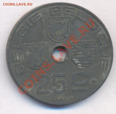Бельгия 25 центов 1943 г.До 7.06.11 г. 20-00 МСК. - Бельгия