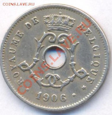 Бельгия  5 центов 1906 г.До 7.06.11 г. 20-00 МСК. - Бельгия.06