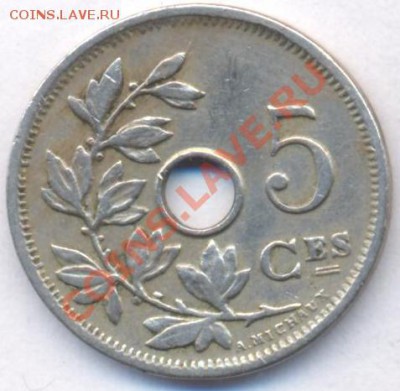 Бельгия  5 центов 1906 г.До 7.06.11 г. 20-00 МСК. - Бельгия.06.1