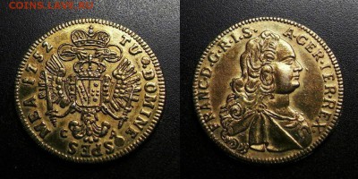 МОНЕТЫ МИРА 01-19 - Жетон (игровой) Австрия – 1 дукат (1752) (жёлтый)