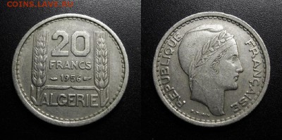 МОНЕТЫ МИРА 01-19 - Франц. Алжир – 20 франков (1956) №1