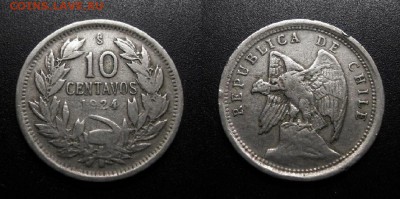 МОНЕТЫ МИРА 01-19 - Чили – 10 сентаво (1924)