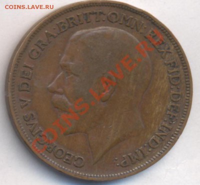Великобритания 1 пенни 1920 г.До 7.06.11 г. 20-00 МСК. - Британия 20.1