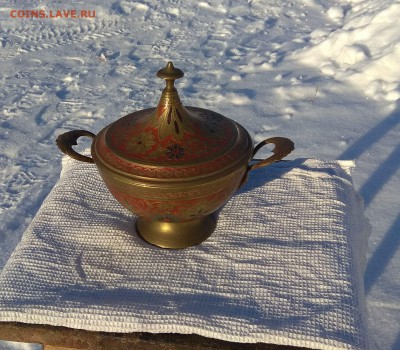Латунные вазы 2шт.(индия-эмаль).до 03.02.в 22-00. - IMG_20190124_132430