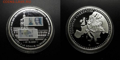 МОНЕТЫ МИРА 01-19 - Медаль (Германия) – бона 100 марок (памятная медаль, посвященная переходу)