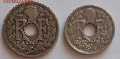 10, 25 сантимов Франции. 1917г.   Ок. 31.01.19 г. в 22.00 ч - 25.10.а
