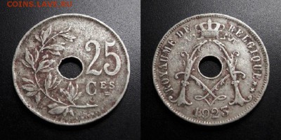 МОНЕТЫ МИРА 01-19 - Бельгия – 25 сантимов (1923) №2-2