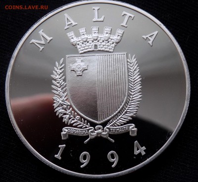 Мальта 5 лир 1994 г Парусник  Valletta - DSCN4076.JPG
