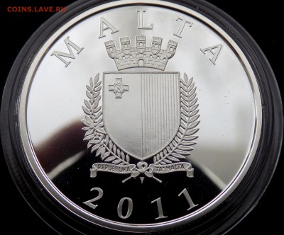 Мальта 10 евро 2011 Рhoenicians in Мalta Финикийский корабль - Аверс.JPG
