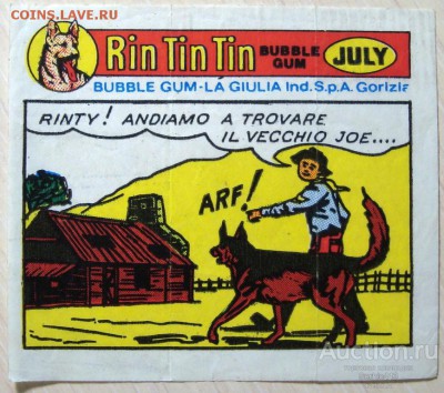 куплю вкладыши,наклейки от жвачек 80 - 90 годов - rin_tin_tin_11_komiksy_redkost
