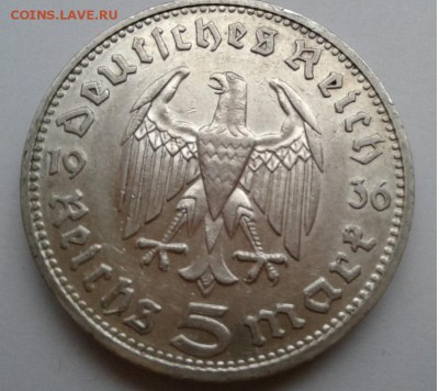 5 Марок 1936г. D 3 Рейх до 5.02.19г. 22:00 - IMG-20190131-WA0012