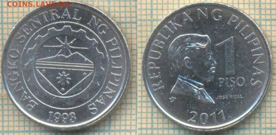 Филиппины 1 писо 2011 г., до 06.02.2019 г. 22.00 по Москве - Филиппины 1 писо 2011  1127