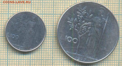 Италия 100 лир 1977,1991 г., до 06.02.2019 г. 22.00 по Москв - Италия 100 лир 2 мон 5022