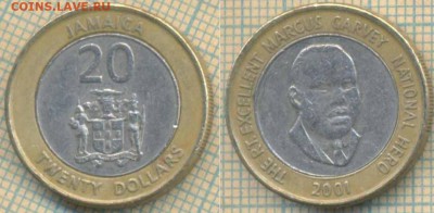 Ямайка 20 долларов 2001 г..до  06.02.2019 г. 22.00 по Москве - Ямайка 20 долларов 2001 5033