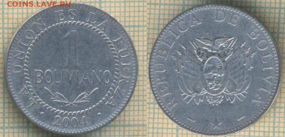 Боливия 1 боливиано 2004 г., до 07.02.2019 г. 22.00 по Москв - Боливия 1 боливиано 2004  5055