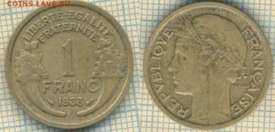 Франция 1 франк 1938 г. , до 07.02.2019 г. 22.00 по Москве - Франция 1 франк 1938  4889