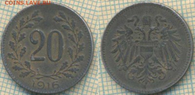 Австрия 20 геллеров 1916 г., до 07.02.2019 г. 22.00 по Москв - Австрия 20 геллеров 1916  4908
