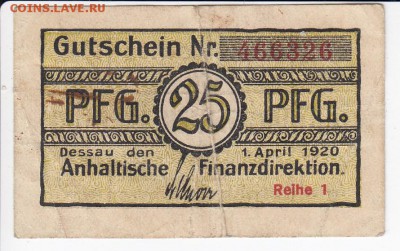 Нотгельд-Дессау 25 пфеннигов 1920 г. до 08.02 в 22.00 - IMG_20190202_0001