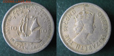 Брит Карибы 10 центов 1959 до 07-02-19 в 22:00 - 5 54 Брит Карибы 10 центов 1959    616