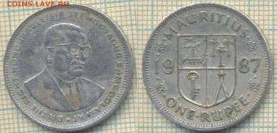 Маврикий 1 рупия 1987 г., до 08.02.2019 г. 22.00 по Москве - Маврикий 1 рупия 1987  4117