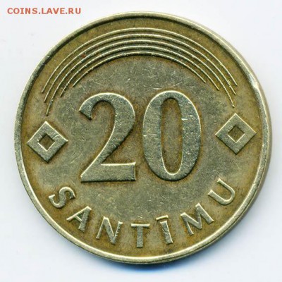 Латвия 20 сантимов 1992 - Латвия_20сантим-1992_Р