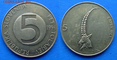 Словения - 5 толаров 1994 года до 8.02 - Словения 5 толаров 1994