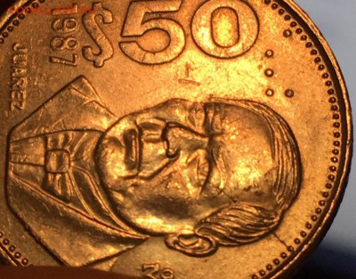 50 песо (pesos) 1987, Мексика раскол штемпеля до 8.02.2019 - 50песос