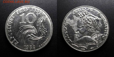 МОНЕТЫ МИРА 01-19 - Франция - 10 франков (1986) «Мадам Республика» №7